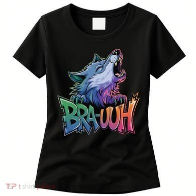 Funny Wolf Bruh For Teensmeme Graphic Women's T-Shirt
