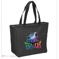 Funny Wolf Bruh For Teensmeme Graphic Tote Bag thumb 2