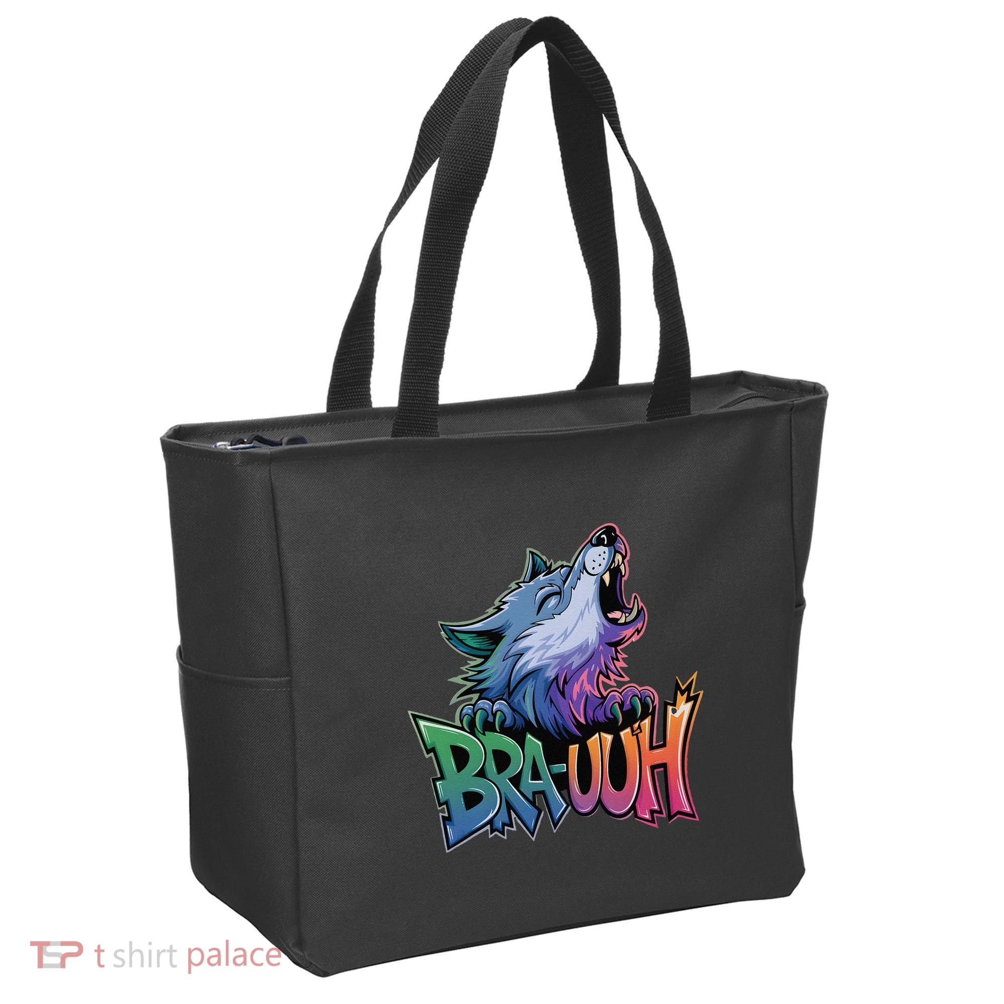 Funny Wolf Bruh For Teensmeme Graphic Tote Bag