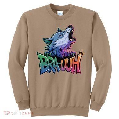 Funny Wolf Bruh For Teensmeme Graphic Sweatshirt