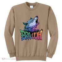 Funny Wolf Bruh For Teensmeme Graphic Sweatshirt thumb 0
