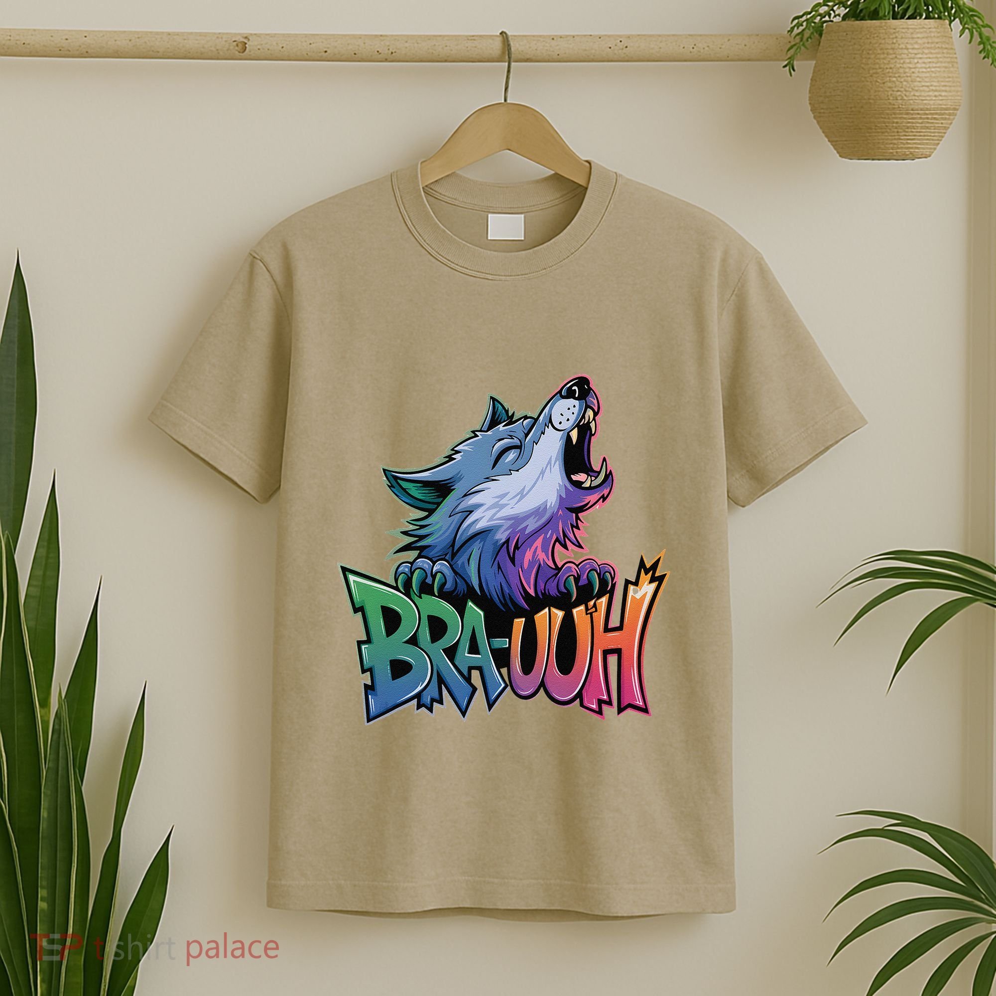 Funny Wolf Bruh For Teensmeme Graphic T-Shirt