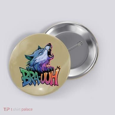 Funny Wolf Bruh For Teensmeme Graphic Button