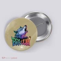 Funny Wolf Bruh For Teensmeme Graphic Button thumb 0