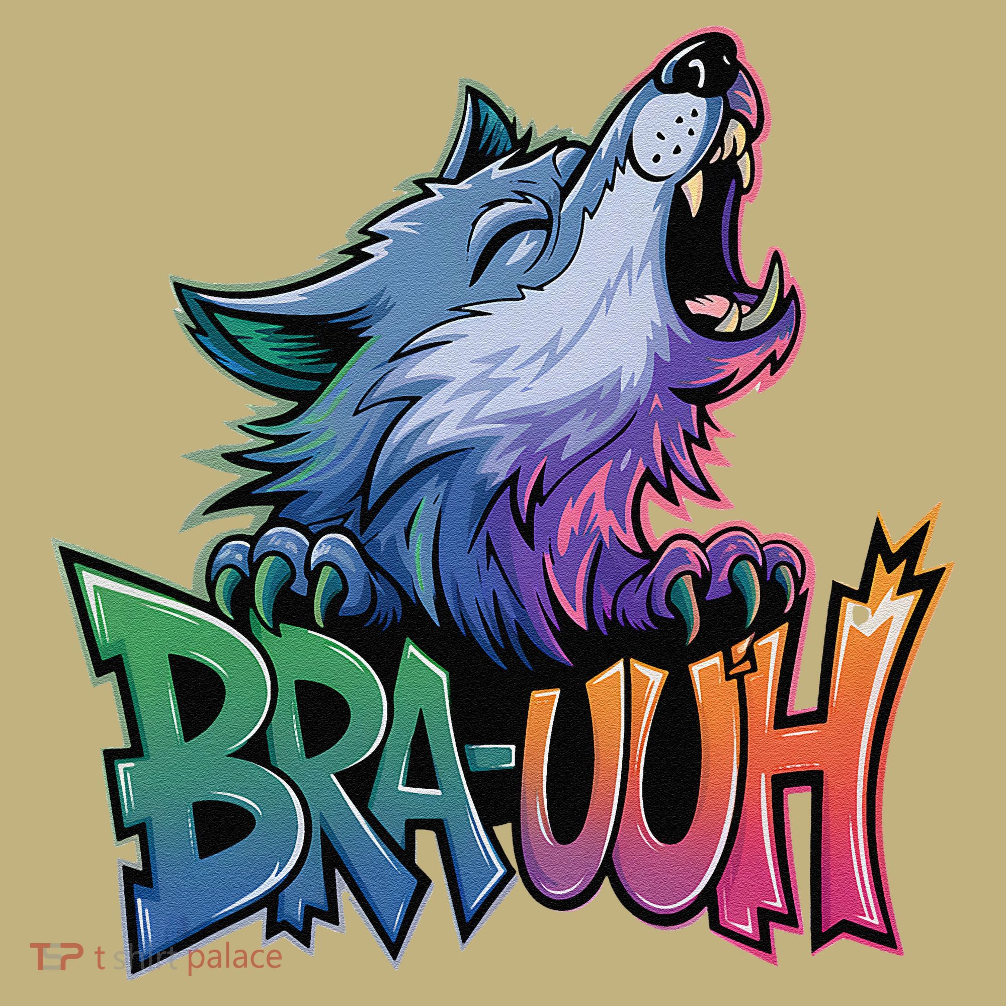Funny Wolf Bruh For Teensmeme Graphic Button