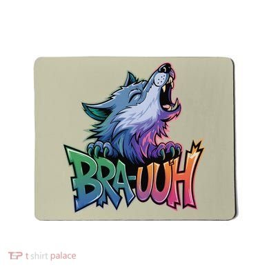 Funny Wolf Bruh For Teensmeme Graphic Mousepad