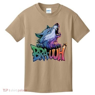 Funny Wolf Bruh For Teensmeme Graphic Kids T-Shirt