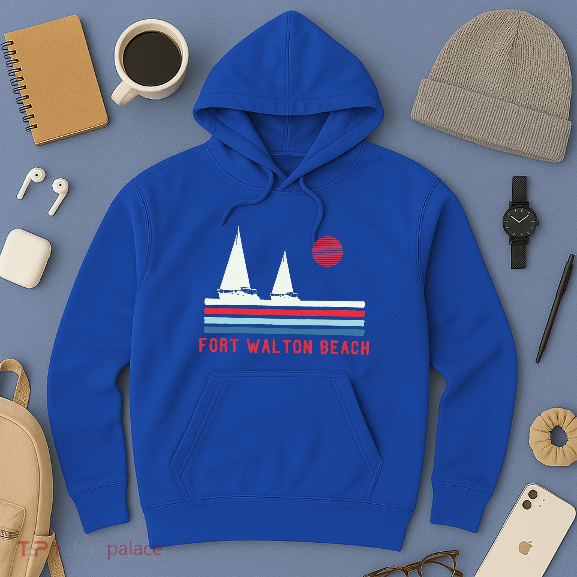 Fort Walton Beach Fl Sailboat Hoodie