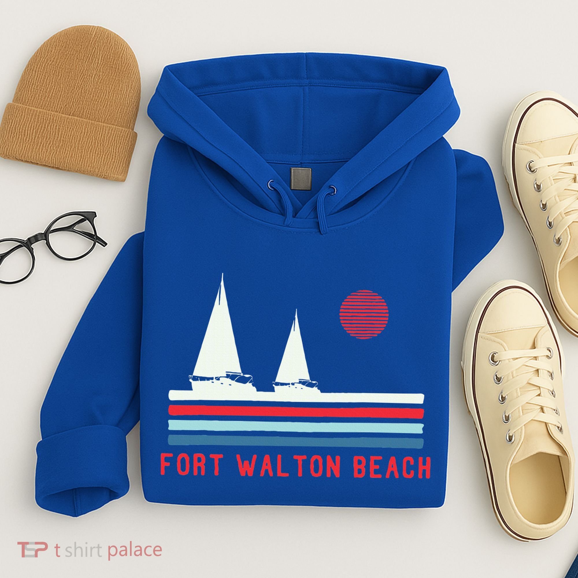 Fort Walton Beach Fl Sailboat Hoodie