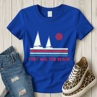 Fort Walton Beach Fl Sailboat Women's T-Shirt thumb 3