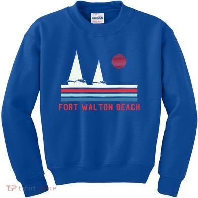 Fort Walton Beach Fl Sailboat Kids Sweatshirt