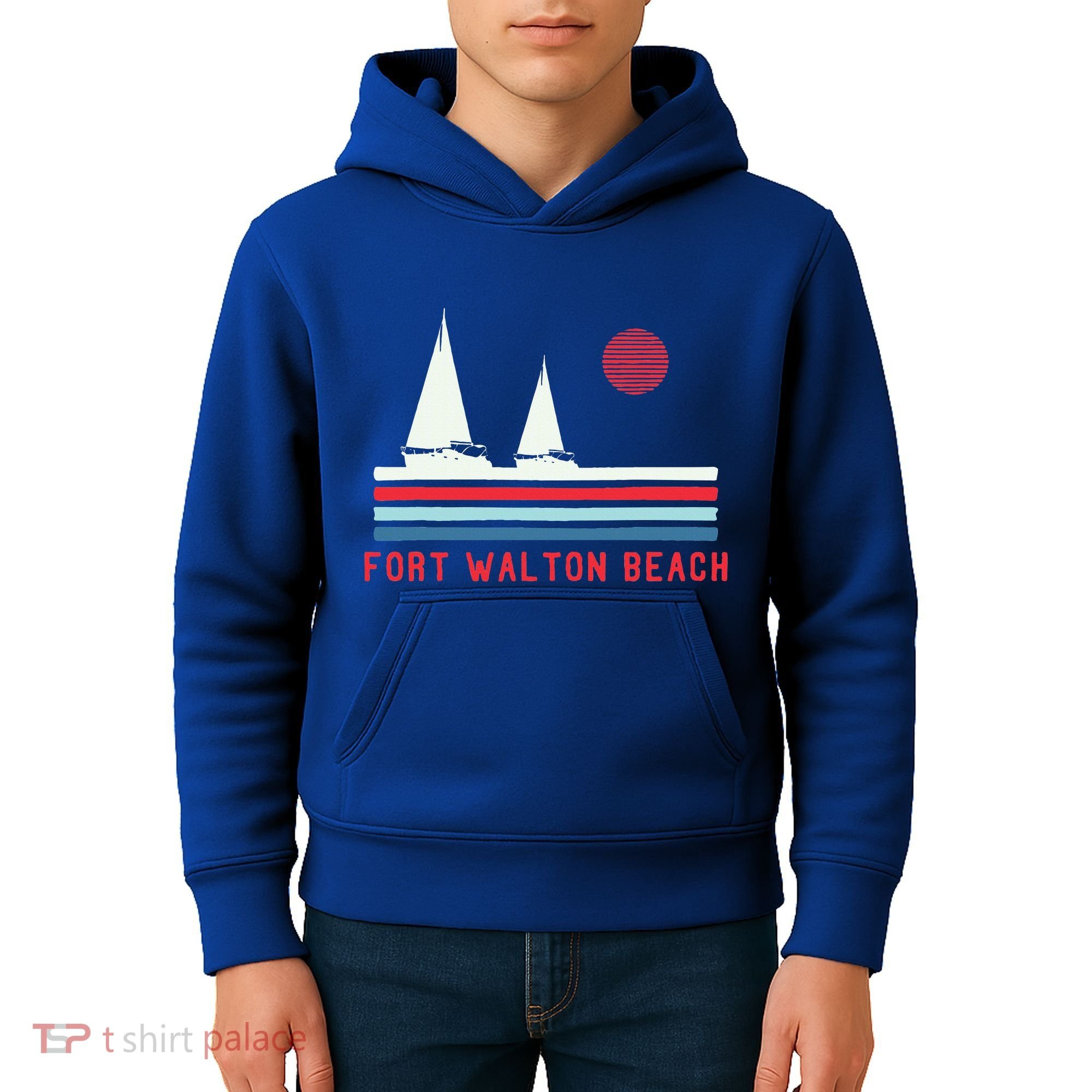 Fort Walton Beach Fl Sailboat Kids Hoodie
