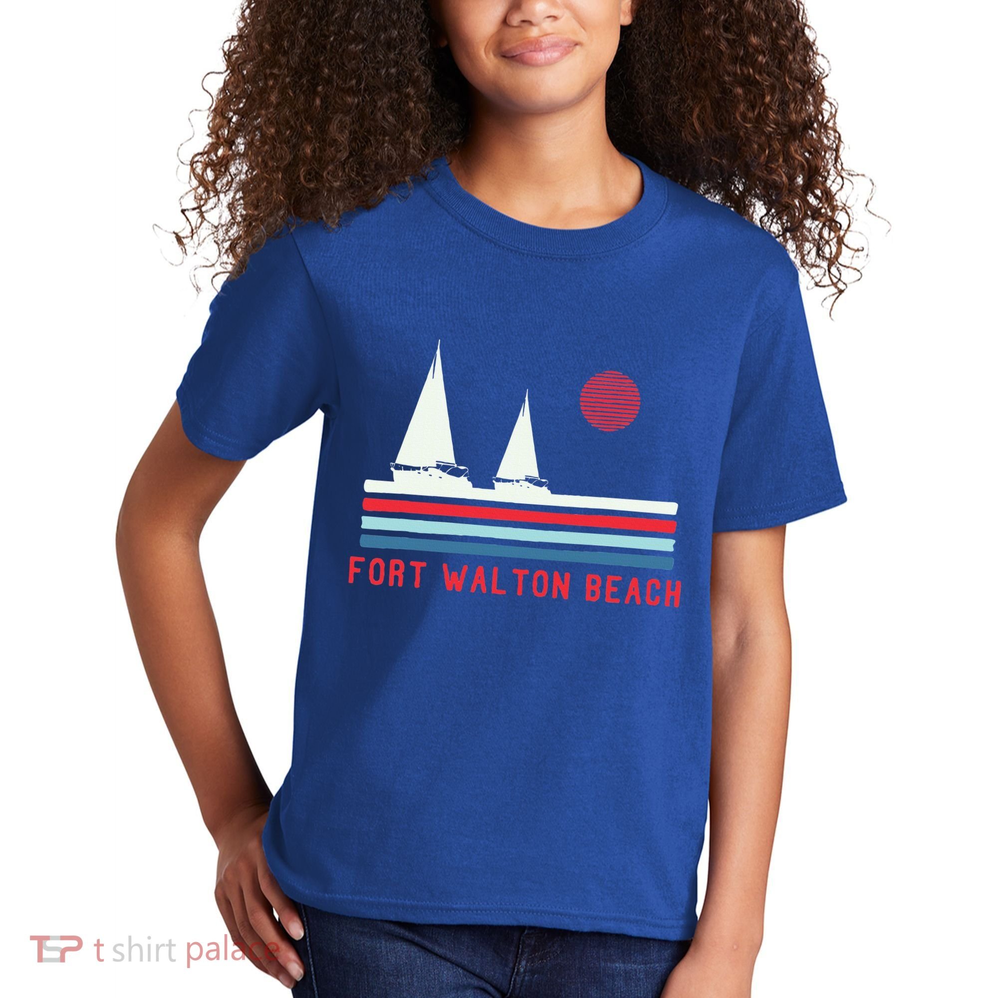 Fort Walton Beach Fl Sailboat Kids T-Shirt
