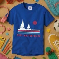 Fort Walton Beach Fl Sailboat Kids T-Shirt thumb 3