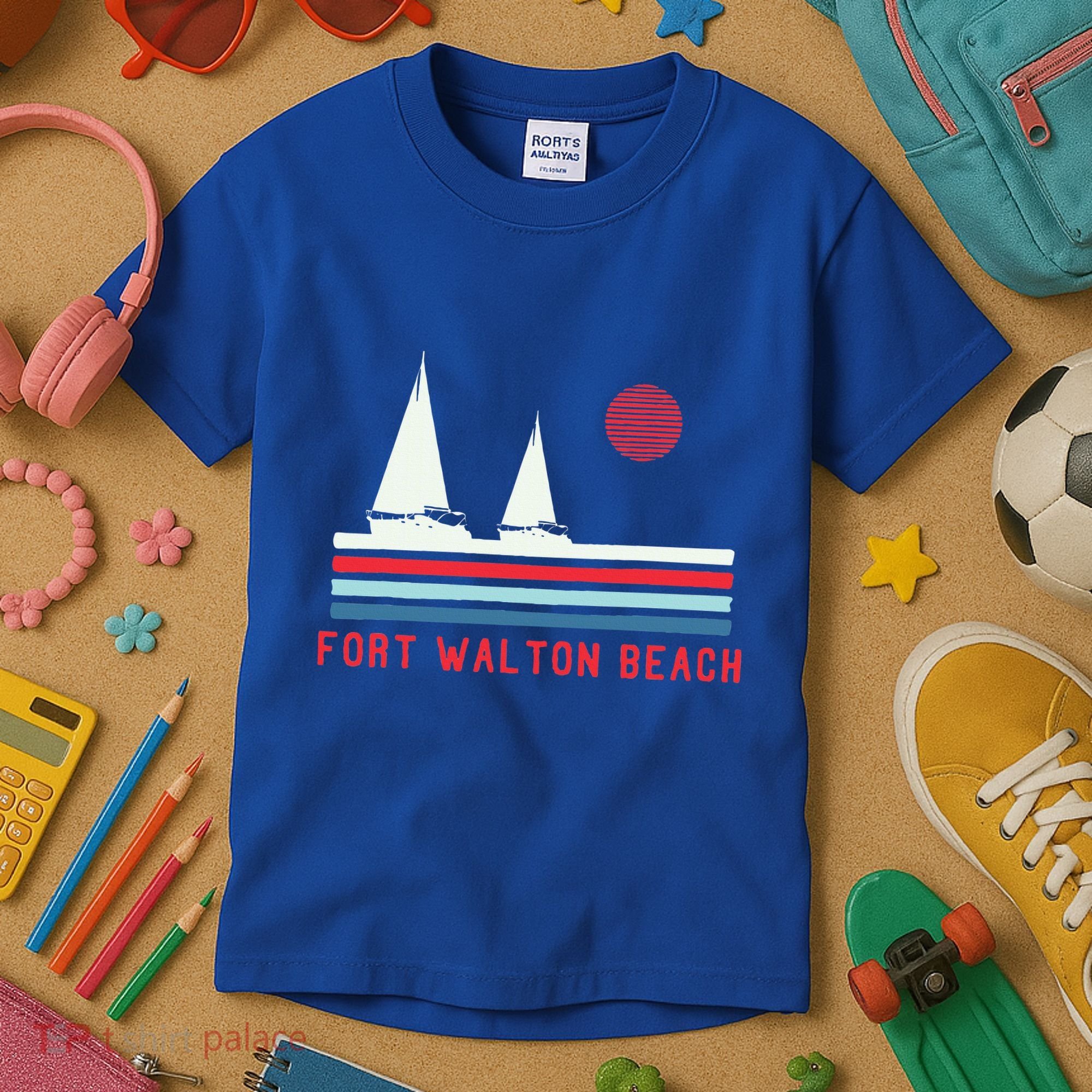 Fort Walton Beach Fl Sailboat Kids T-Shirt