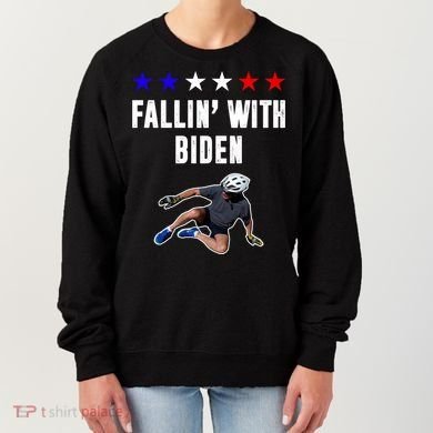 Fallin With Biden Funny Joe Biden Bike Fall Women's Sweatshirt