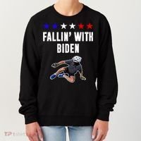 Fallin With Biden Funny Joe Biden Bike Fall Women's Sweatshirt thumb 0