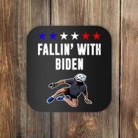 Fallin With Biden Funny Joe Biden Bike Fall Coaster thumb 0