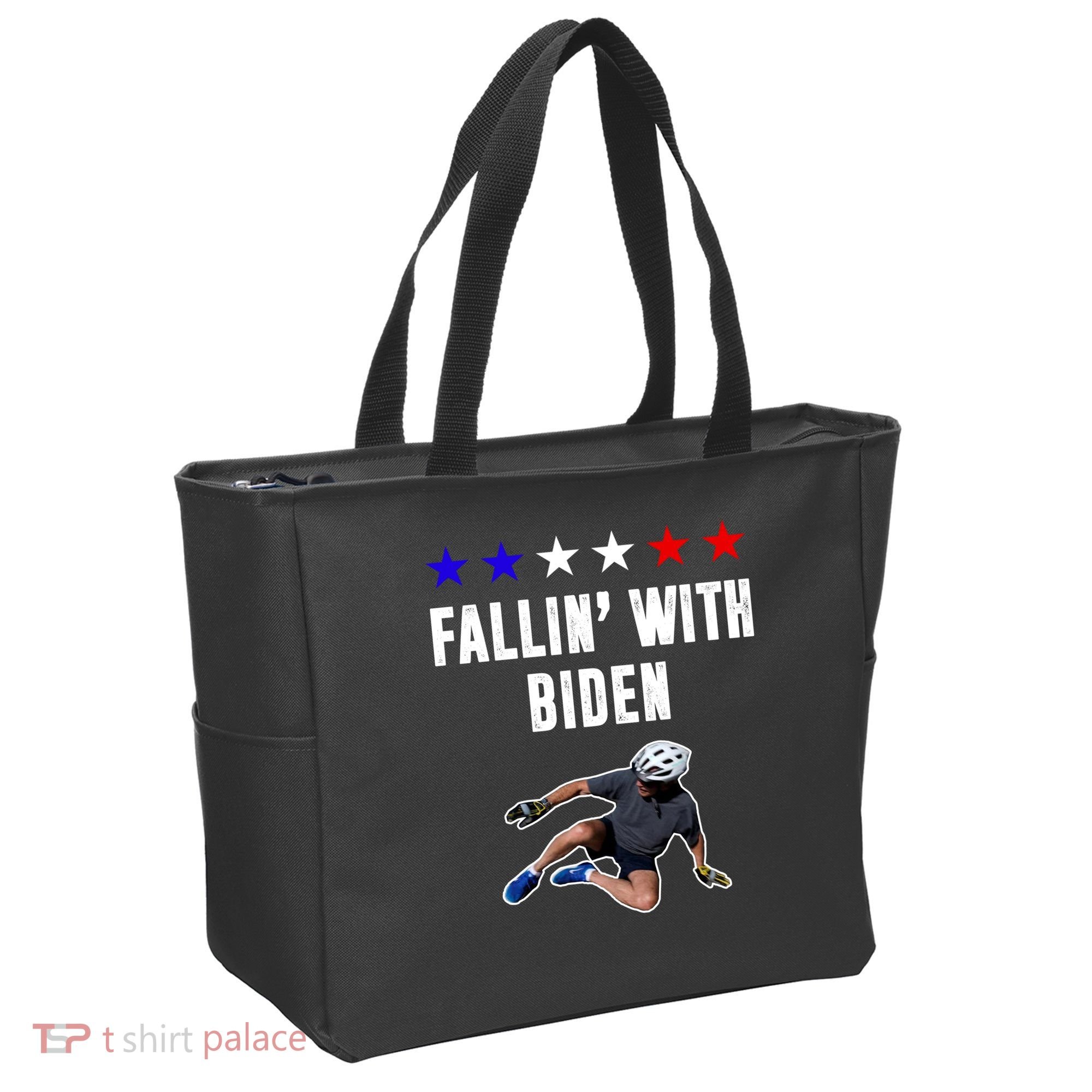 Fallin With Biden Funny Joe Biden Bike Fall Tote Bag