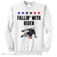 Fallin With Biden Funny Joe Biden Bike Fall Sweatshirt thumb 0