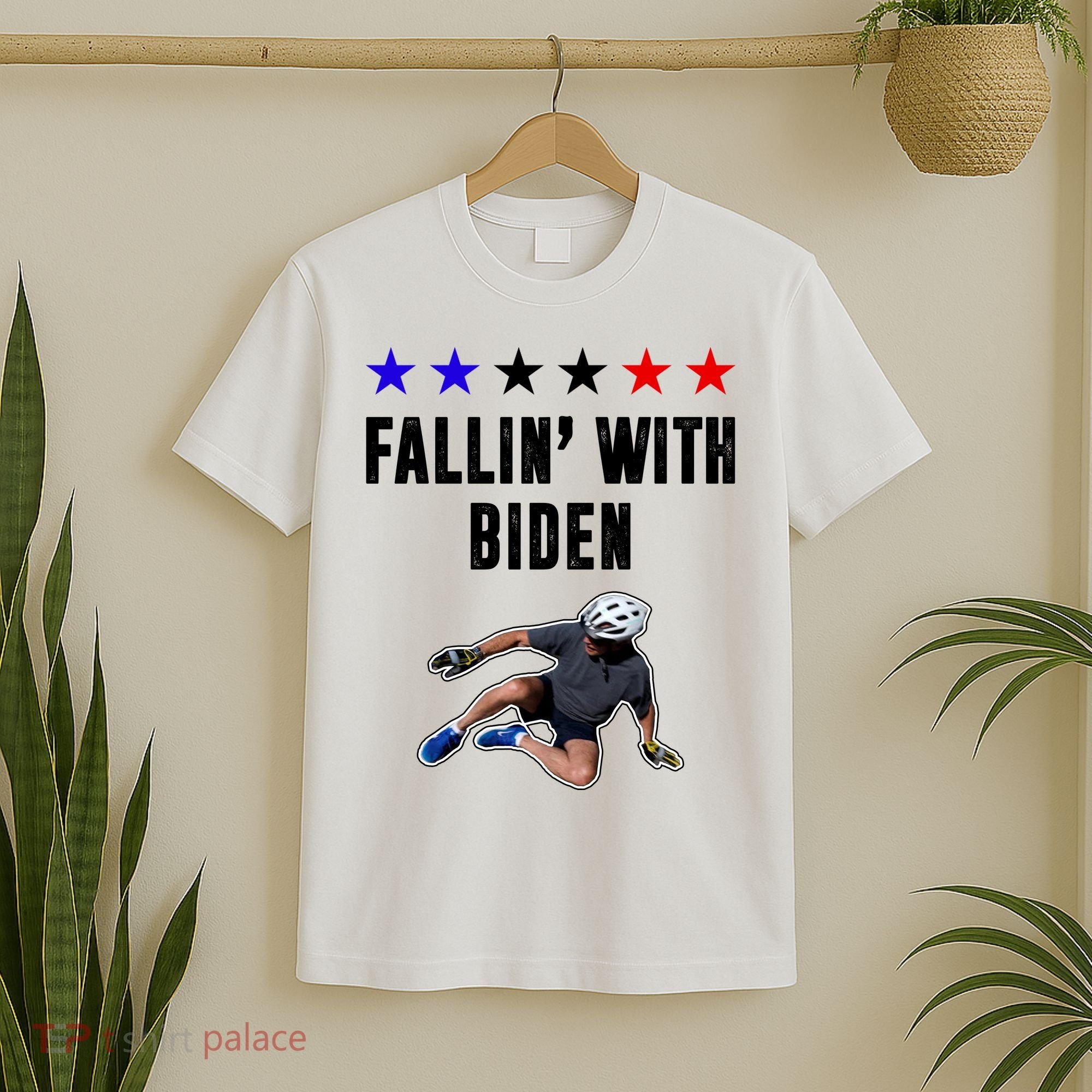 Fallin With Biden Funny Joe Biden Bike Fall T-Shirt