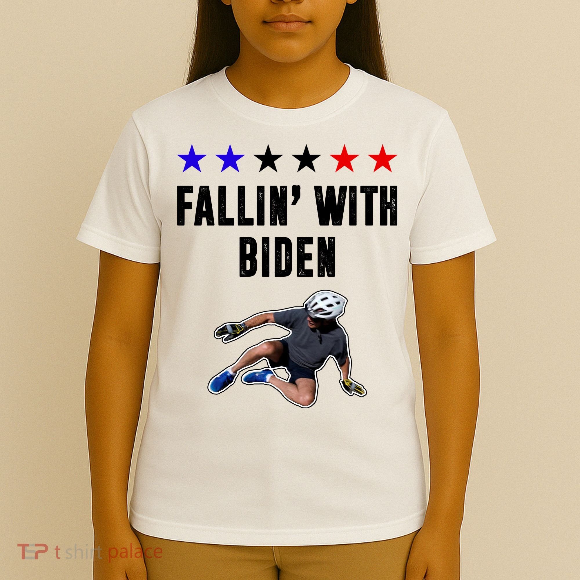 Fallin With Biden Funny Joe Biden Bike Fall T-Shirt