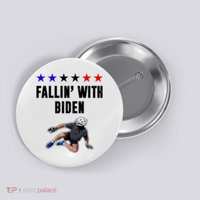 Fallin With Biden Funny Joe Biden Bike Fall Button