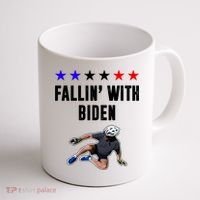 Fallin With Biden Funny Joe Biden Bike Fall Coffee Mug thumb 1