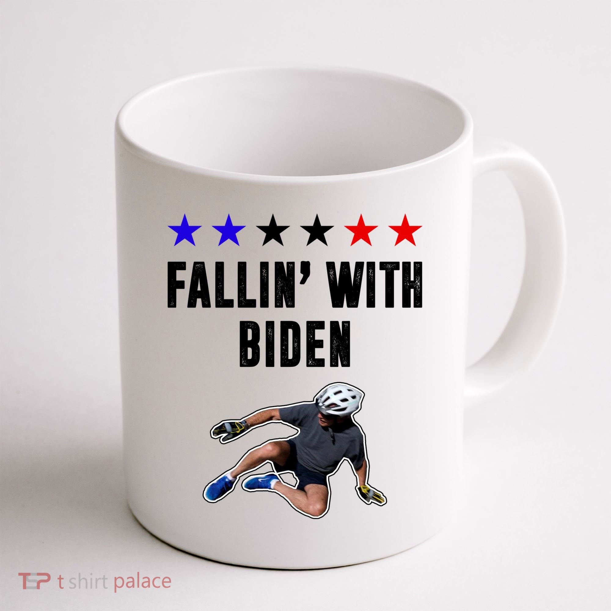 Fallin With Biden Funny Joe Biden Bike Fall Coffee Mug