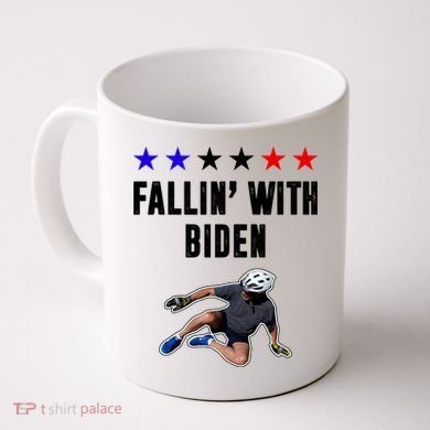 Fallin With Biden Funny Joe Biden Bike Fall Coffee Mug