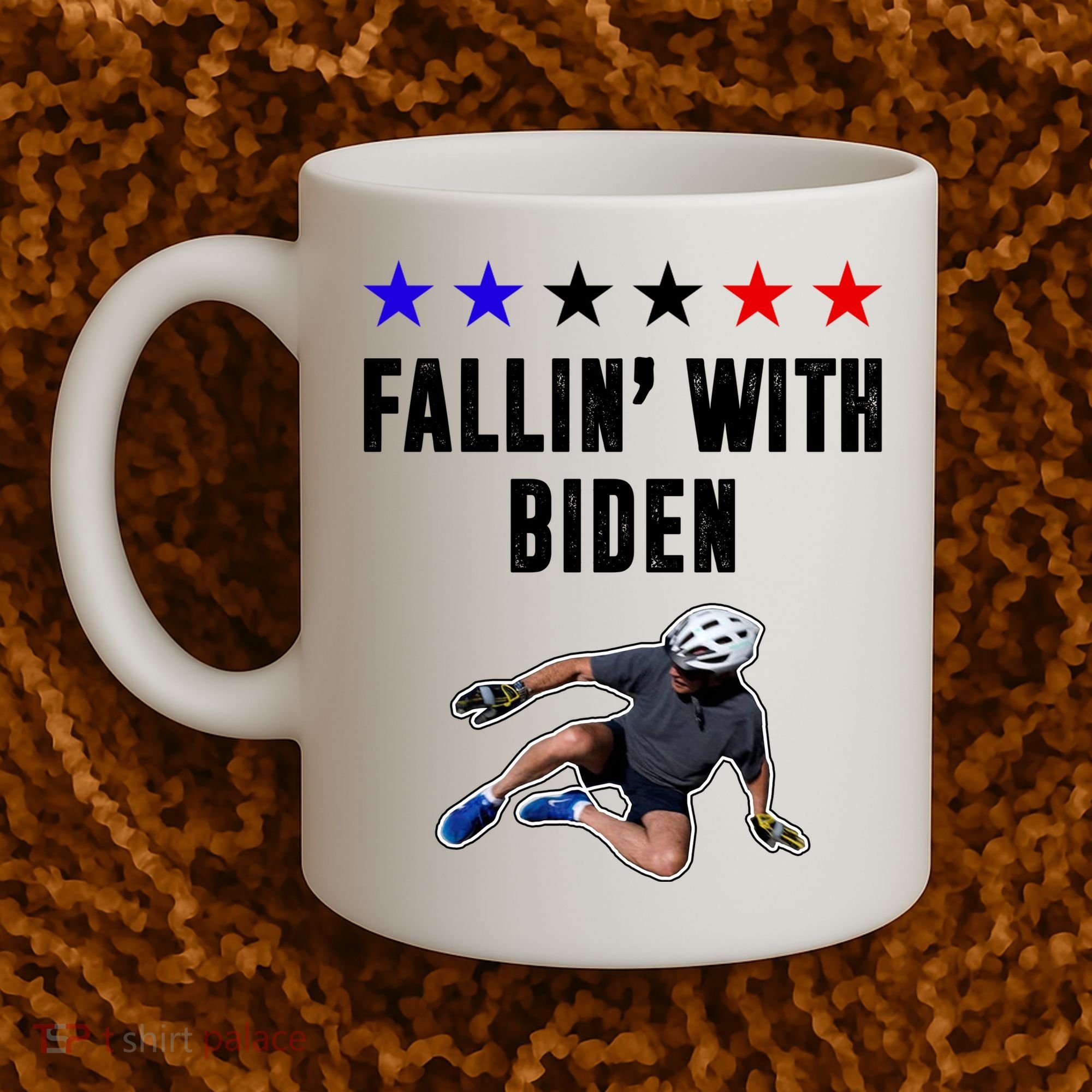 Fallin With Biden Funny Joe Biden Bike Fall Coffee Mug