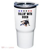 Fallin With Biden Funny Joe Biden Bike Fall Tumbler thumb 0