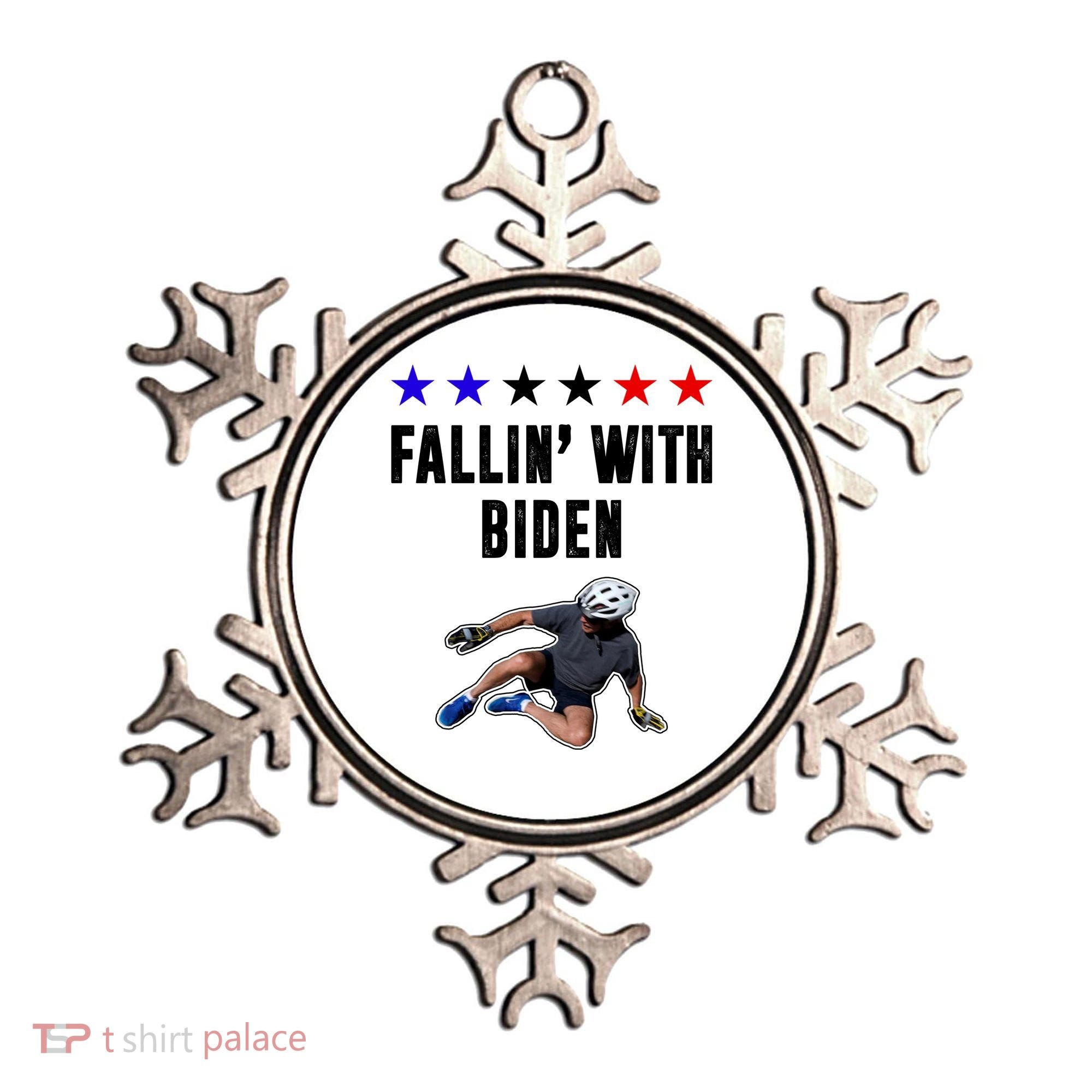 Fallin With Biden Funny Joe Biden Bike Fall Ornament