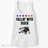 Fallin With Biden Funny Joe Biden Bike Fall Women's Tank Top thumb 0