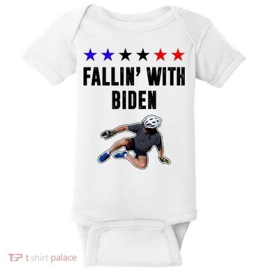 Fallin With Biden Funny Joe Biden Bike Fall Baby Bodysuit