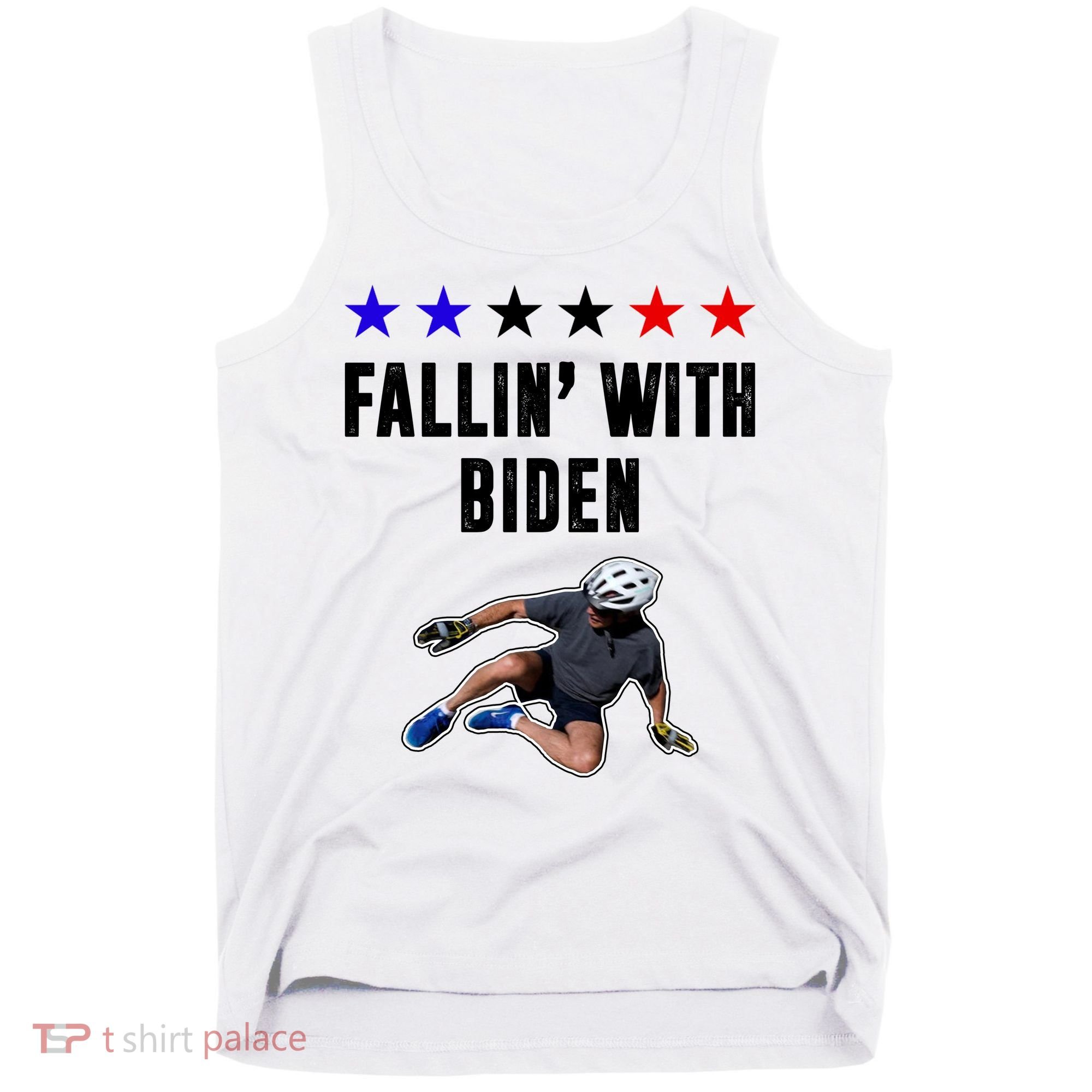 Fallin With Biden Funny Joe Biden Bike Fall Tank Top