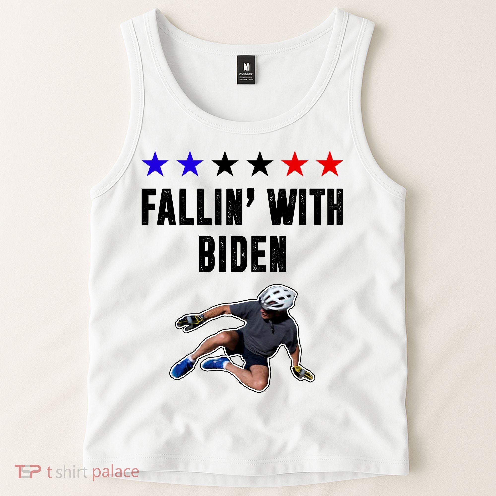 Fallin With Biden Funny Joe Biden Bike Fall Tank Top