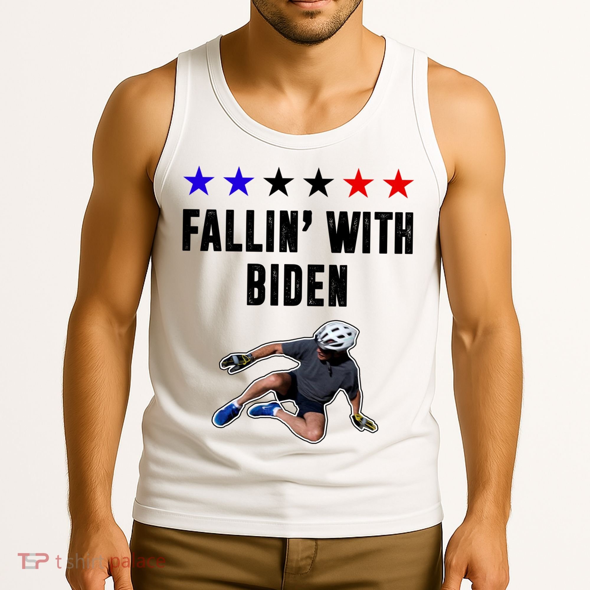 Fallin With Biden Funny Joe Biden Bike Fall Tank Top