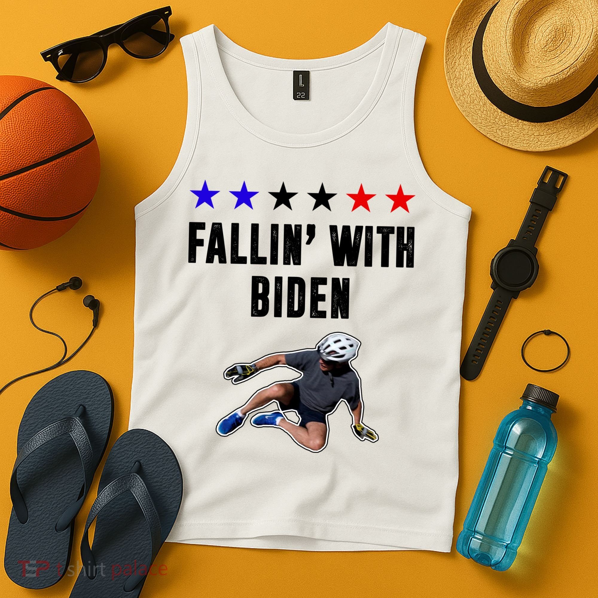 Fallin With Biden Funny Joe Biden Bike Fall Tank Top