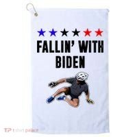 Fallin With Biden Funny Joe Biden Bike Fall Golf Towel thumb 0