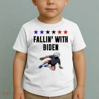 Fallin With Biden Funny Joe Biden Bike Fall Toddler T-Shirt thumb 2