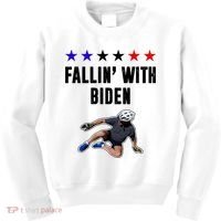 Fallin With Biden Funny Joe Biden Bike Fall Kids Sweatshirt thumb 0