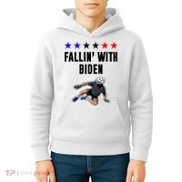 Fallin With Biden Funny Joe Biden Bike Fall Kids Hoodie thumb 4