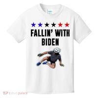 Fallin With Biden Funny Joe Biden Bike Fall Kids T-Shirt thumb 0