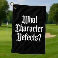Funny What Character Defects Aa Na Sober Addiction Recovery Golf Towel thumb 1