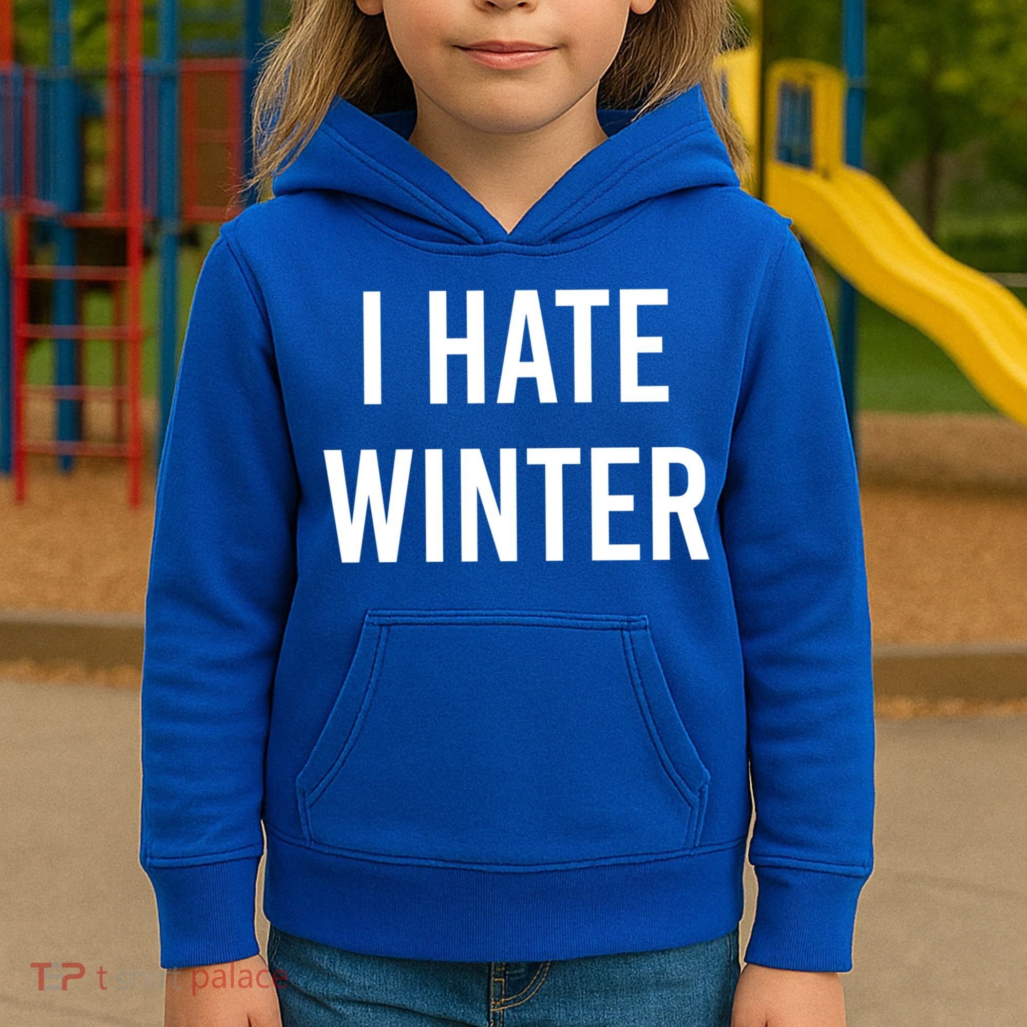 Funny Winter Cool Gift I Hate The Cold I Hate Winter Cool Gift Kids Hoodie