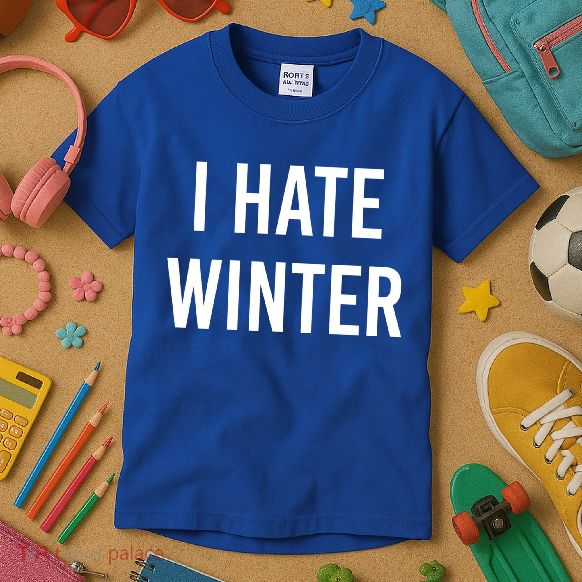 Funny Winter Cool Gift I Hate The Cold I Hate Winter Cool Gift Kids T-Shirt