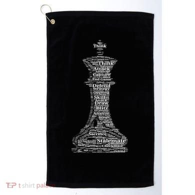 Funny Word Cloud Chess King Gift Golf Towel