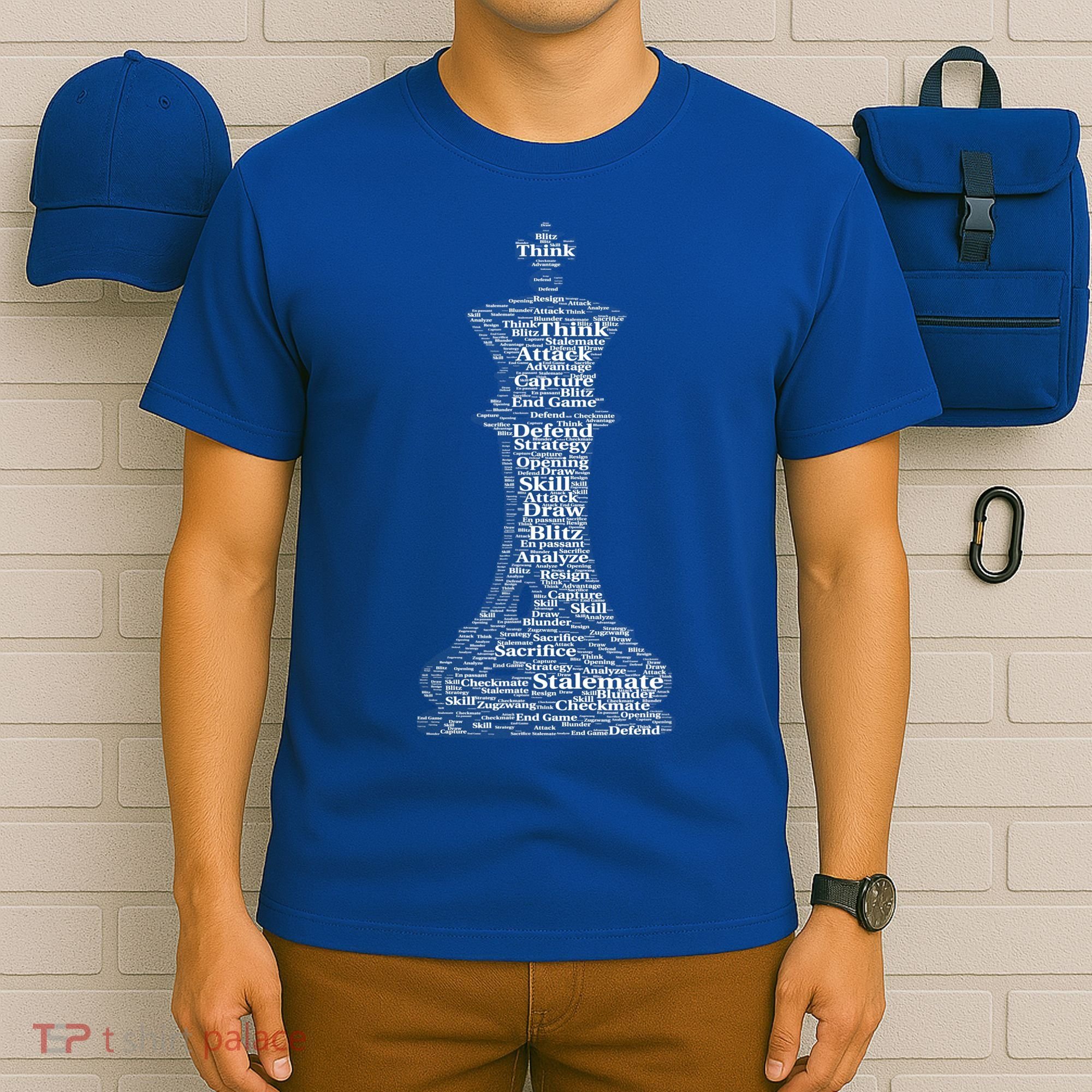 Funny Word Cloud Chess King Gift T-Shirt