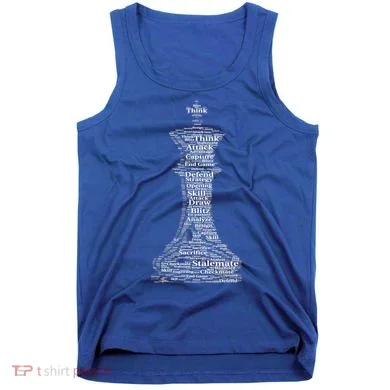 Funny Word Cloud Chess King Gift Tank Top